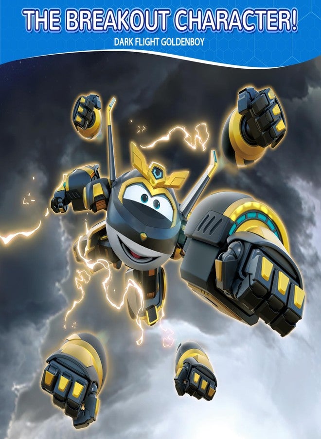 Super Wings Transformable Toys, 5 in Dark Golden Boy Airplane Robot Toy - Image 3