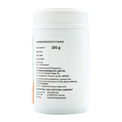 Sitaram Ayurveda Koosmanda Rasayanam | Ayurvedic Herbal Jam | Support Immunity, Energy & Respiratory Wellness | With Ash Gourd, Pippali & Jeeraka | 250 gm - Image 5