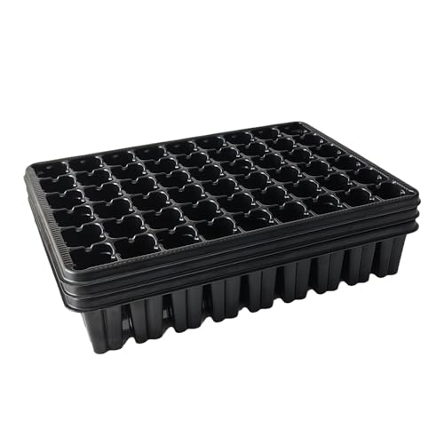RooTrimmer 54 Cell Seed Starter Trays, 2.8" Deep Plug Tray Seedling for 1015 Nursery Tray, Super Thick Reusable Trays for Easy Transplantation (11.14inch ×14.6 inch, 5-Pack) - Image 2