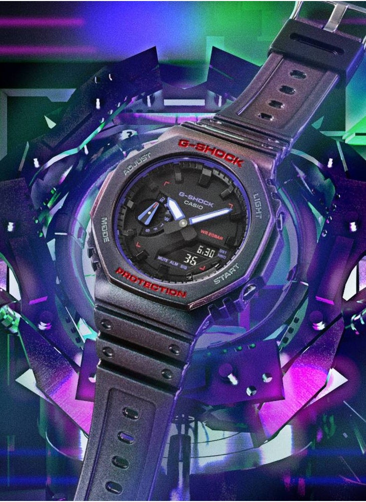 CASIO - G-Shock Analog-Digital Resin Band Watch GA-2100AH-6ADR - Image 1