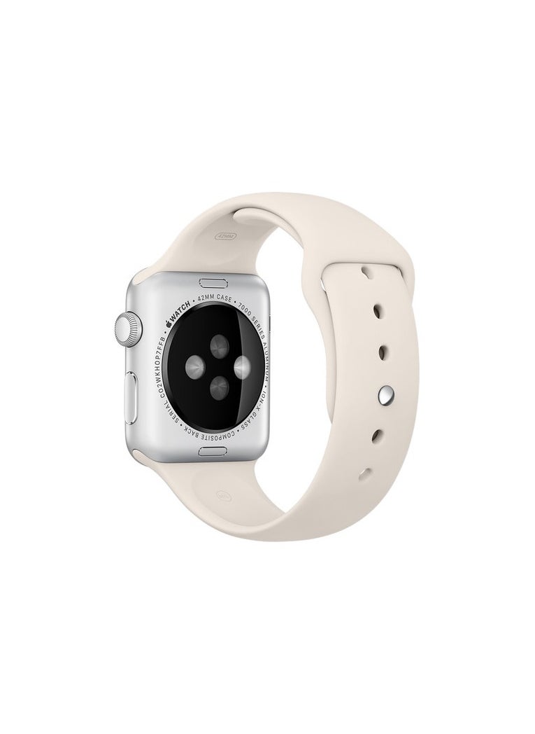TWEGGON Silicone Sport Band/Strap for Apple Watch All Series Compatible with 42mm(Series 10 42)/41mm/40mm/38mm Starlight  - Image 2