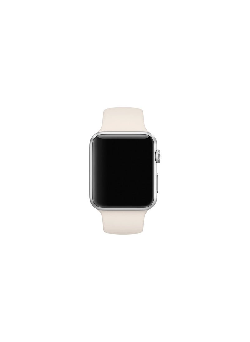 TWEGGON Silicone Sport Band/Strap for Apple Watch All Series Compatible with 42mm(Series 10 42)/41mm/40mm/38mm Starlight  - Image 3