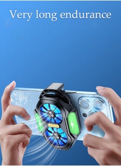 DUNISO Phone Cooler, Cooling Fan, Mobile Phone Cooling Fan, Dual Fans, Plug-In Model, Compatible With 62~92mm Mobile Phones，Rechargeable, Playing Games, Live Streaming, Watching Videos  - Image 5