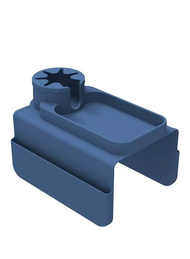 Sofa Armrest Silicone Cup Holder Multifunctional Anti-Slip Tray Tray Weighted Sofa Armrest Table Anti-Spill Sofa Drink Holder Comfortable Sofa Tray, 2 Pack,blue - Image 1