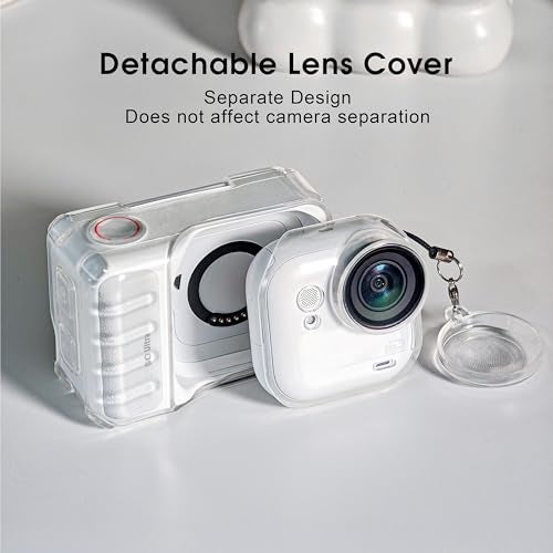STARTRC VCR Protective Cover Case for Insta 360 Go Ultra Accessories Shockproof Anti-Scratch Washable Transparent Cover Anti-Slip Dustproof Protection for Go Ultra with Lens Cap & Lanyard - Image 2