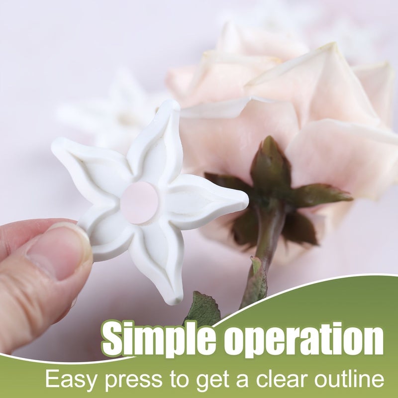 4pcs Fondant Rose Sugar Flower Calyx Cutters Cake Decorating Modelling Tools - Image 4