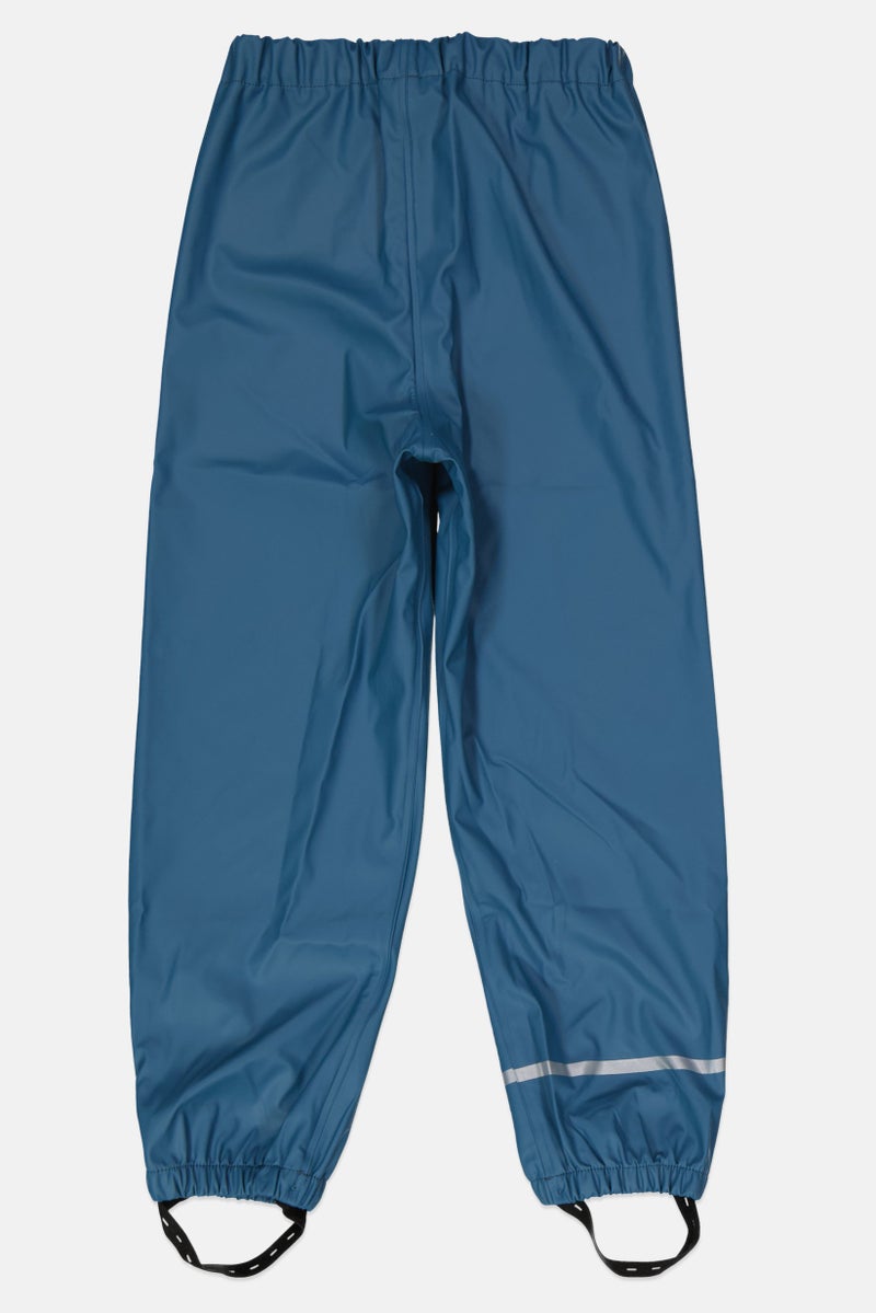 Kids Boy 2 Pcs Top And Bottom Rain Suit Set, Slate Blue