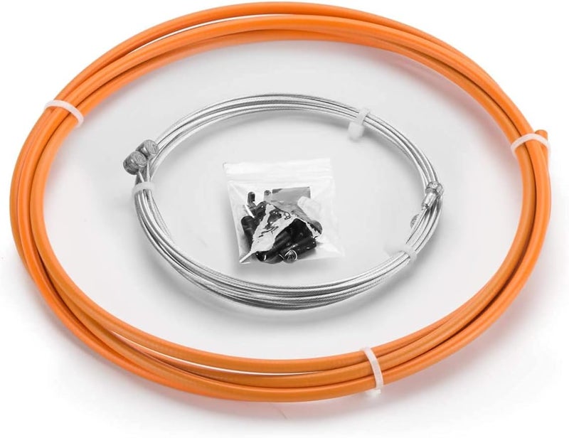 Chooee Universal Bicycle Brake Cable Housing Kit for Mountain Bike or Road Bikes,Standard,Orange - Image 1