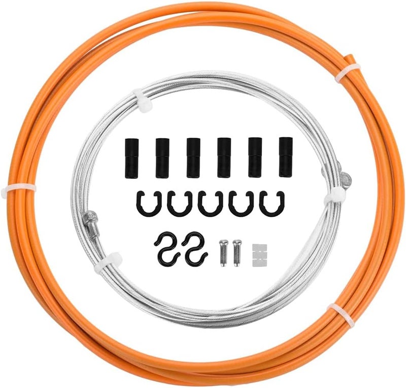 Chooee Universal Bicycle Brake Cable Housing Kit for Mountain Bike or Road Bikes,Standard,Orange - Image 2
