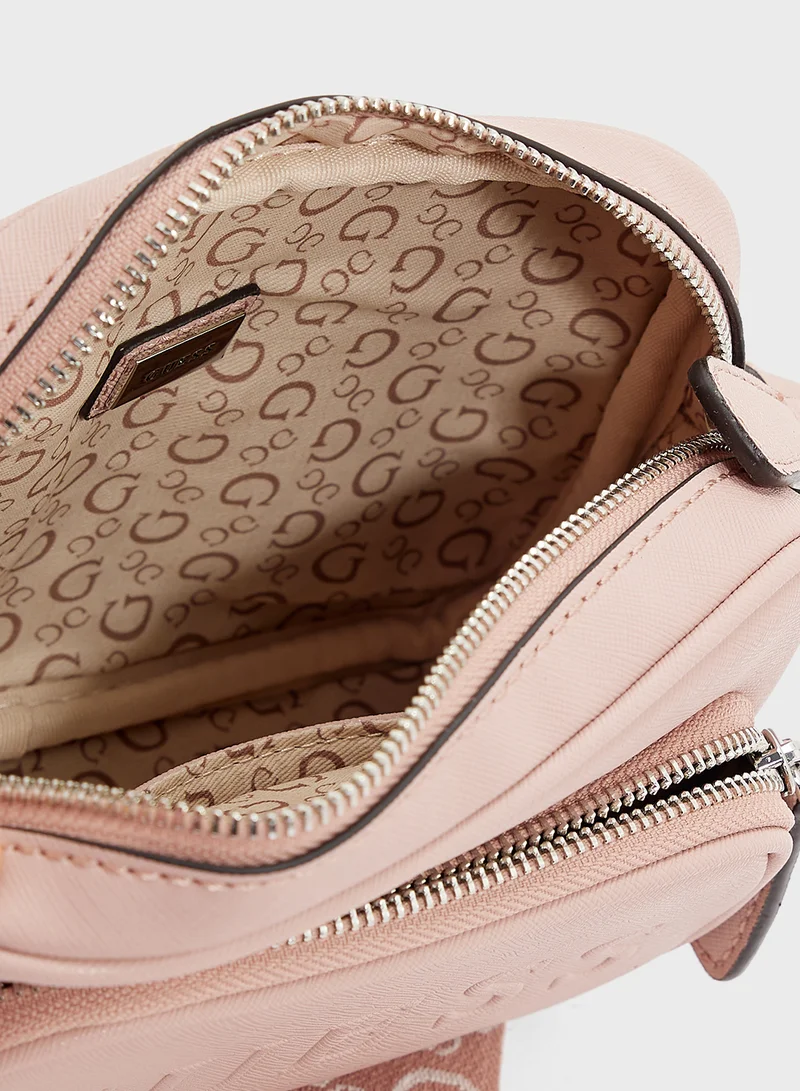 جس Lya Mini Double Zip Crossbody