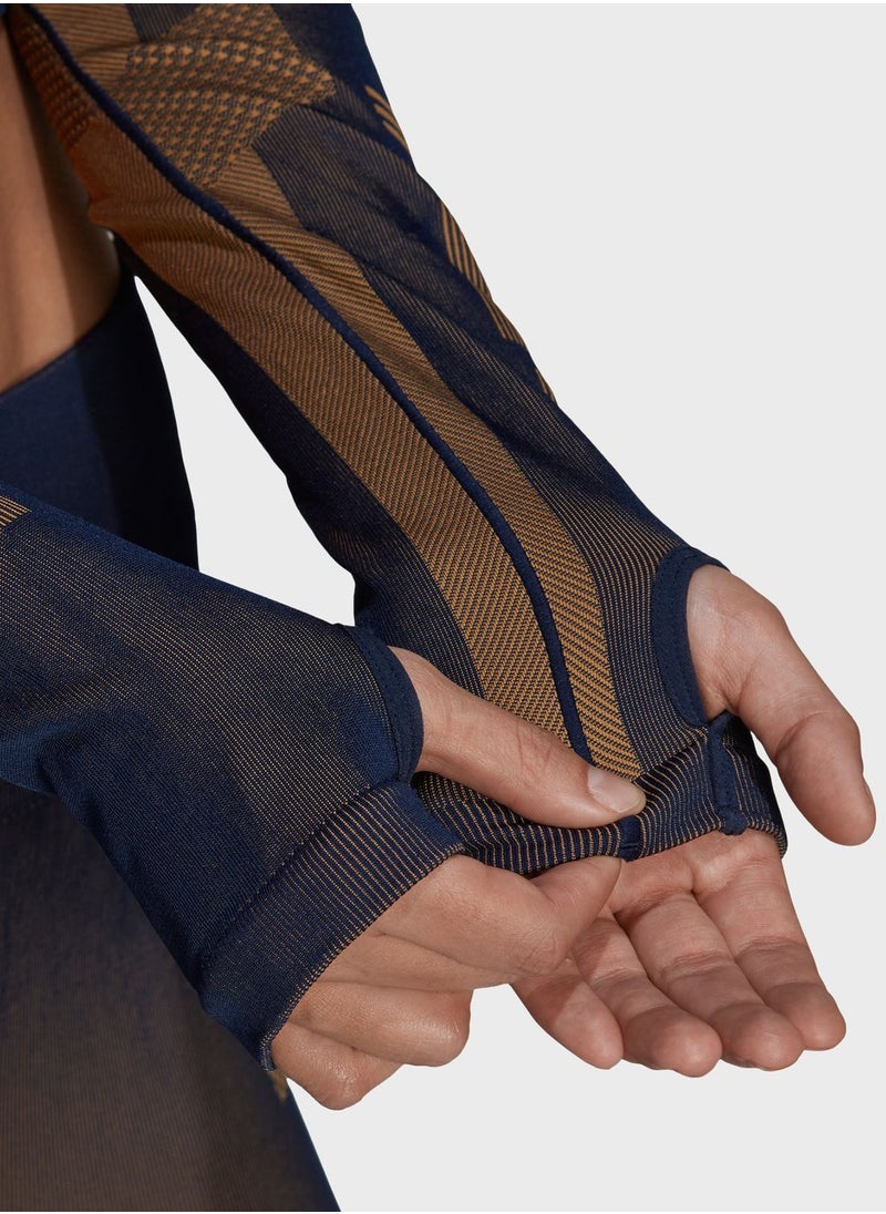 Adidas - Adidas X Karlie Kloss Long Sleeve Knit Crop Top - Image 1