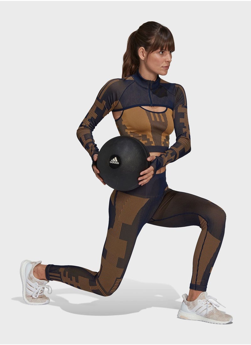 Adidas - Adidas X Karlie Kloss Long Sleeve Knit Crop Top - Image 1