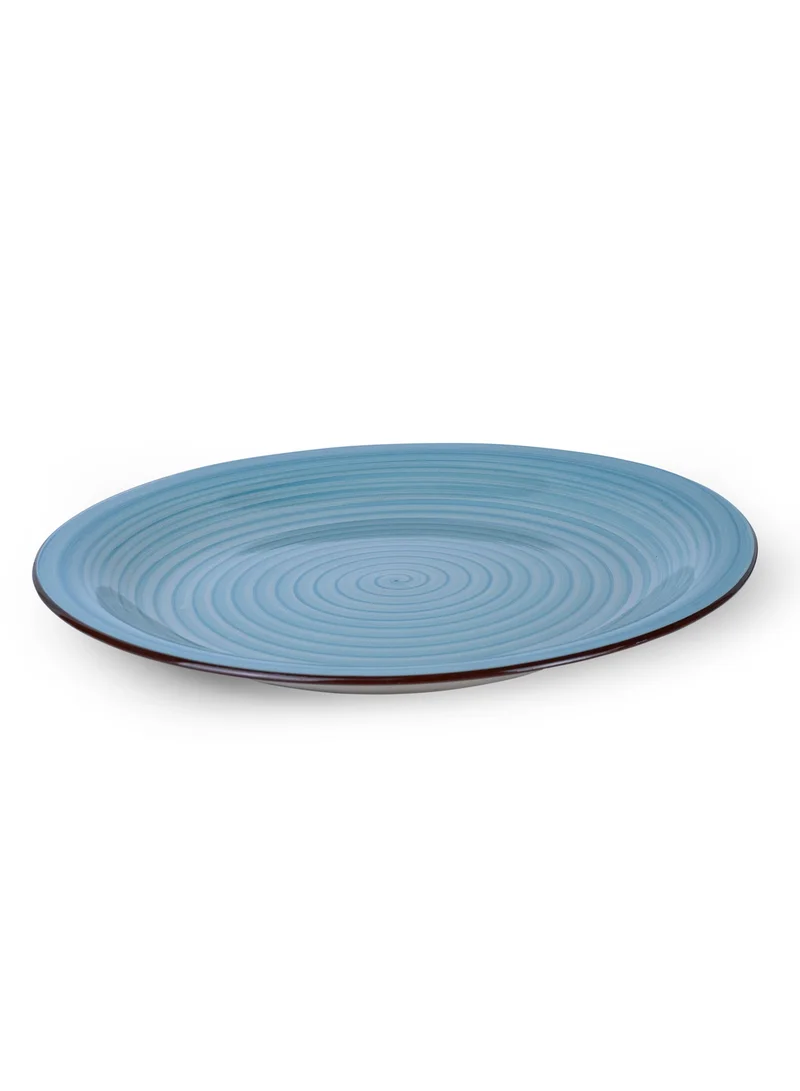 Cuisine Art Cuisine Art Cosmic Hand-Painted Stoneware 16pcs Dinner Set – Blue | 4 Dinner Plates (10.5"), 4 Dessert Plates (7.5"), 4 Soup Bowls (7"), 4 Mugs (9oz) Elegant & Durable Tableware for Home & Kitchen