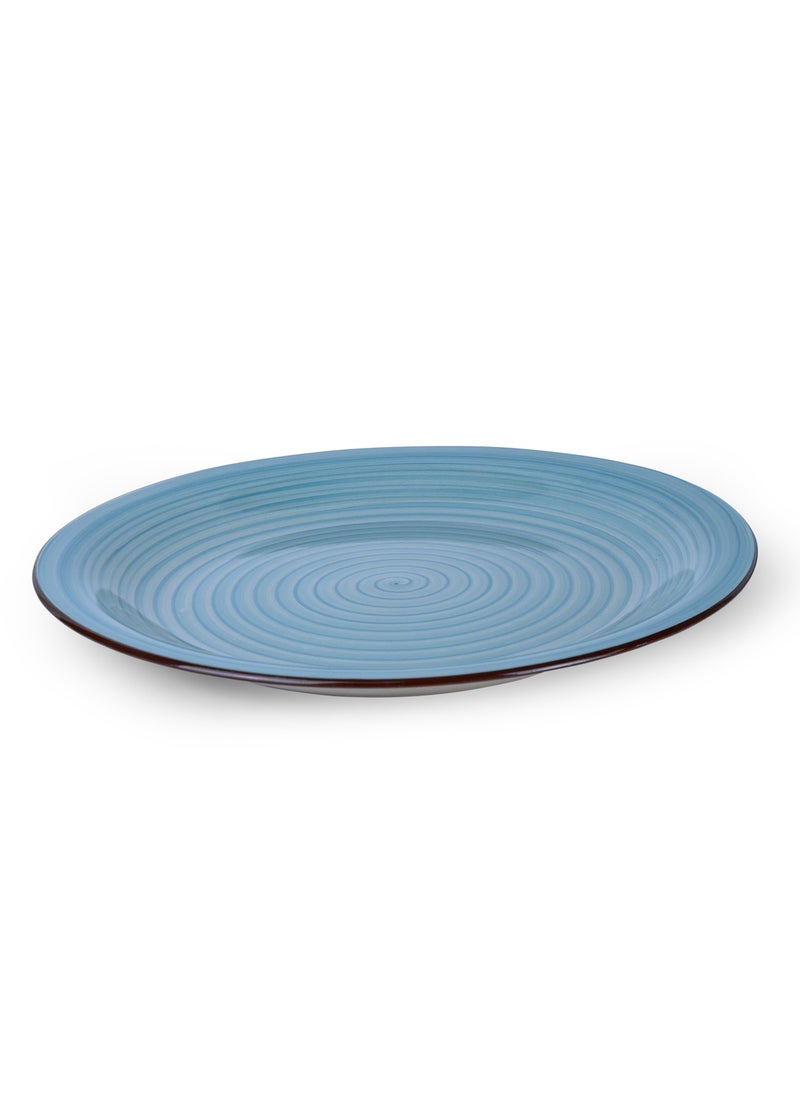 Cuisine Art - Cuisine Art Cosmic Hand-Painted Stoneware 16pcs Dinner Set – Blue | 4 Dinner Plates (10.5"), 4 Dessert Plates (7.5"), 4 Soup Bowls (7"), 4 Mugs (9oz) Elegant & Durable Tableware for Home & Kitchen - Image 1