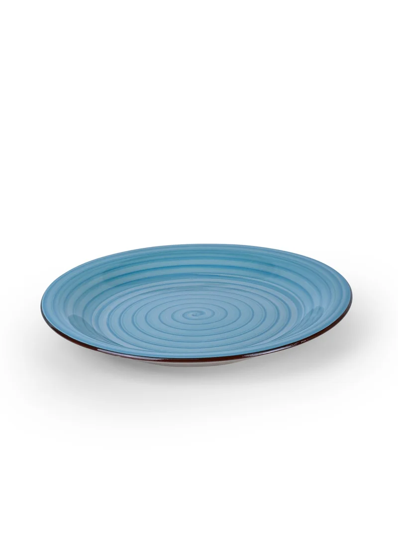Cuisine Art Cuisine Art Cosmic Hand-Painted Stoneware 16pcs Dinner Set – Blue | 4 Dinner Plates (10.5"), 4 Dessert Plates (7.5"), 4 Soup Bowls (7"), 4 Mugs (9oz) Elegant & Durable Tableware for Home & Kitchen