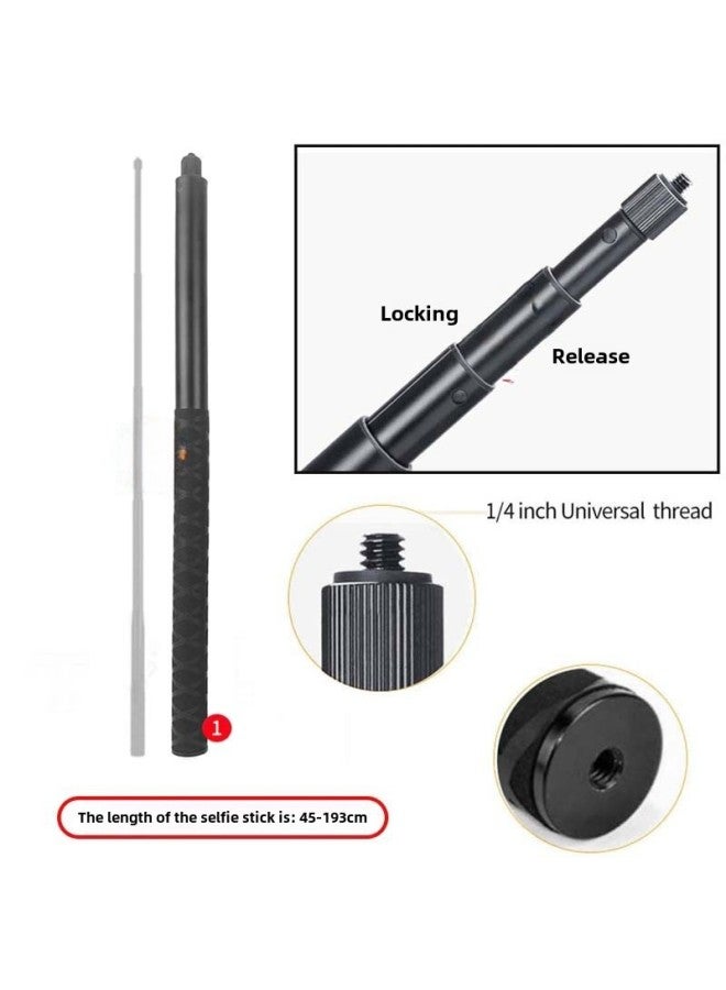 Beauenty Car Suction Cup Third Person Shooting Accessories Insta360 Onex2RGoPro Selfie Stick Roof Bracket-Color:K06 Car Suction Cup Set 3 (15cm * 2+6cm Connecting Rod) + Pan-tilt Adapter - Image 3