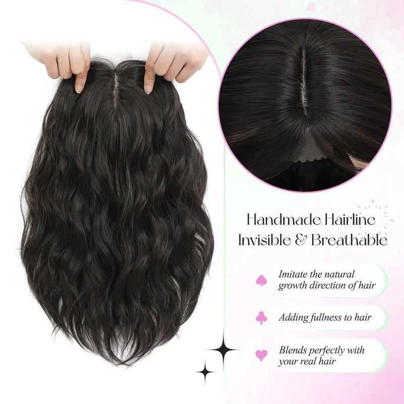 UDU 11inch Hair Topper for Women, Lightweight & Breathable Wiglet for Thinning Hair, Natural Look Volume Booster Hairpiece for Coverage, Ideal for Summer Wear - Image 4