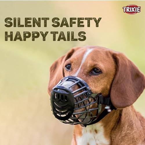 Trixie Muzzle for Dogs, Plastic - Black (L–XL - 36 cm) - Eg. St. Bernard - Image 3