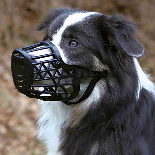 Trixie Muzzle for Dogs, Plastic - Black (L–XL - 36 cm) - Eg. St. Bernard - Image 2