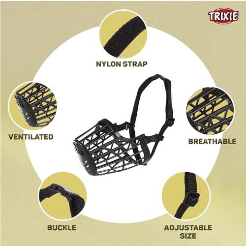 Trixie Muzzle for Dogs, Plastic - Black (L–XL - 36 cm) - Eg. St. Bernard - Image 4