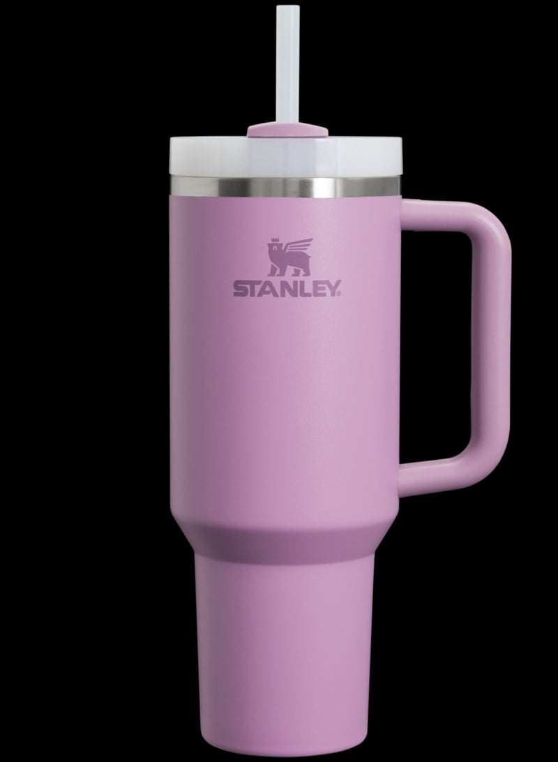 ستانلي كوب ستانلي H2.0 مصنوع من الستانلس ستيل مناسب للمياه والشاي المثلج والقهوة والسموذي 40 Oz،لون Orchid - Image 1
