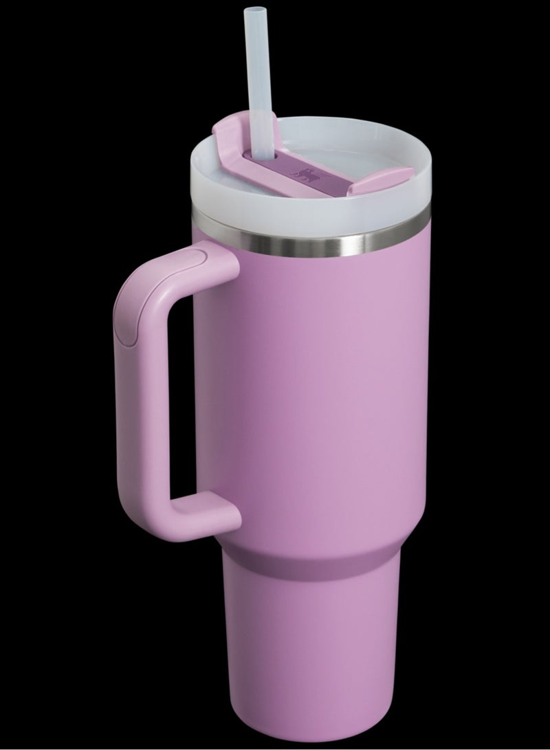 ستانلي كوب ستانلي H2.0 مصنوع من الستانلس ستيل مناسب للمياه والشاي المثلج والقهوة والسموذي 40 Oz،لون Orchid - Image 2