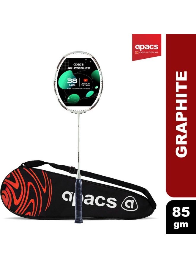 Apacs apacs Z-Ziggler White, Black Unstrung Badminton Racquet  (Pack of: 1, 85 g)  - Image 1
