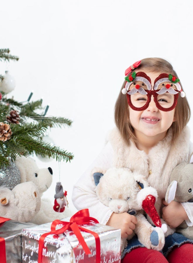 HAWAWA 18PCS Christmas Headbands and Glasses Frames Christmas Hat Set, Christmas Xmas Party Supplies Decoration, Christmas Photo Booth Props, for Xmas Holiday Party Favors Supplies Style A - Image 5