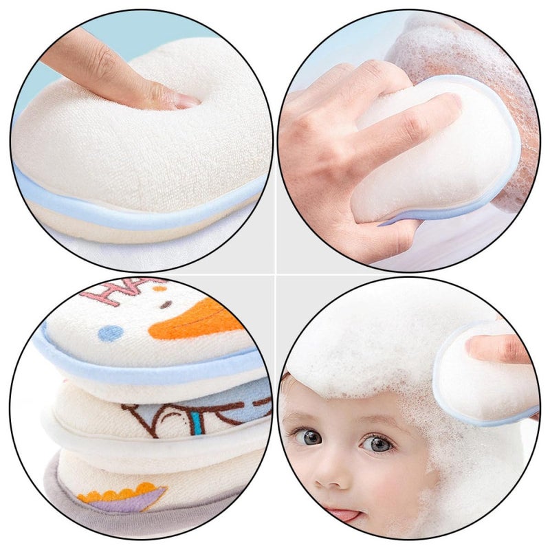 3Pcs Soft Absorbent Cartoon Bath Sponge Set For Gentle Body Exfoliating And Daily Bathing - Image 4
