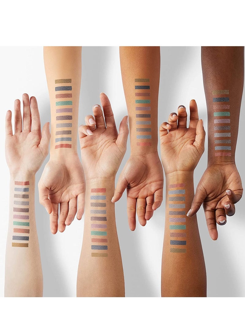 SYOSI Liquid Glitter Eyeshadow Set Metallic Glitter Shimmer Smokey Eye Looks Waterproof Long Lasting Quick Drying Sparkling Eye Shadow Makeup Kits 10 Colors - Image 3