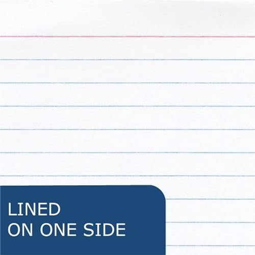 Roaring Spring بطاقات فهرسة مع حلقة سلكية قابلة لإعادة التدوير 3"x5"، 50 قطعة، ورق أبيض 100#، مسطرة ضيقة، مثقبة، فارغة من الخلف، مقاومة للتمزق (عبوة من 1) - Image 3