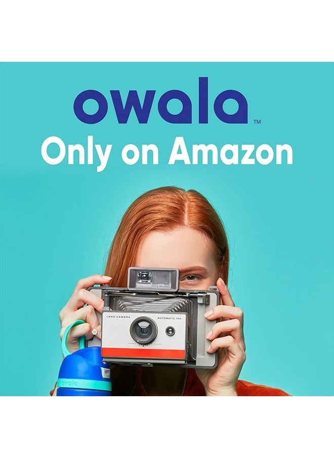 Owala - FreeSip Insulated Stainless Steel Water Bottle with Straw for Sports, Travel, and School BPA-Free Sports Water Bottle, 32 oz, Iced Breeze - Image 1