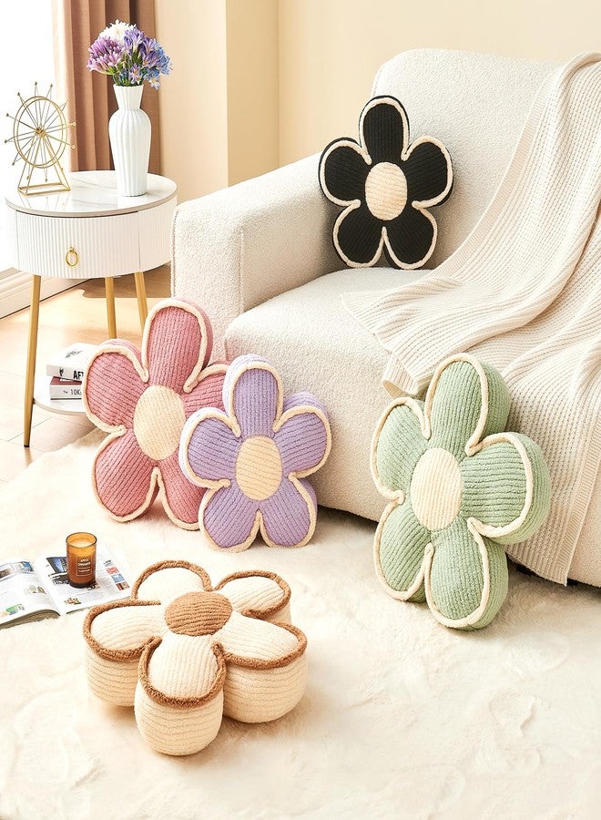 Mepherl Sage Green Flower Shaped Pillow,13.7'' Flower Throw Pillow Floor Cushion for Sofa Couch Bed,Soft Daisy Pillow Decorative Throw Pillow Seating Cushion for Home Decor - Image 2