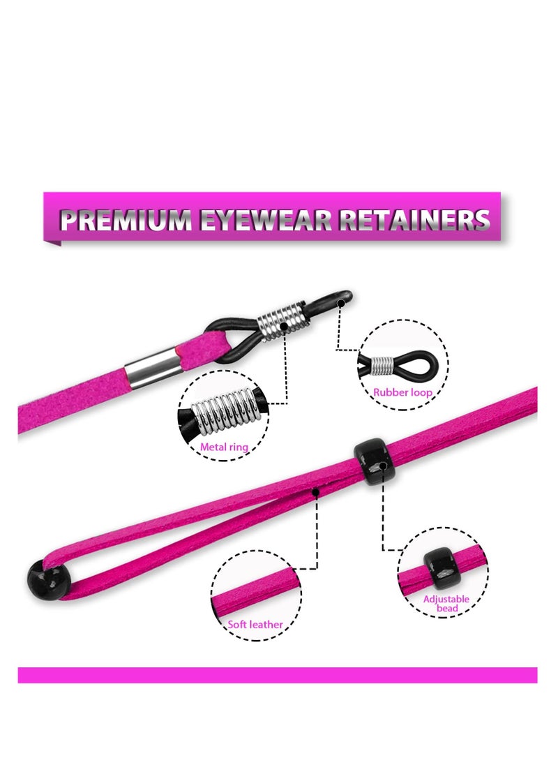 Generic Leather Eyeglass Straps Adjustable Eyewear Retainers Non-slip Eyeglass Chains Lanyard Sport Sunglass Retainer Holder Strap for Men Women Kids  - Image 3