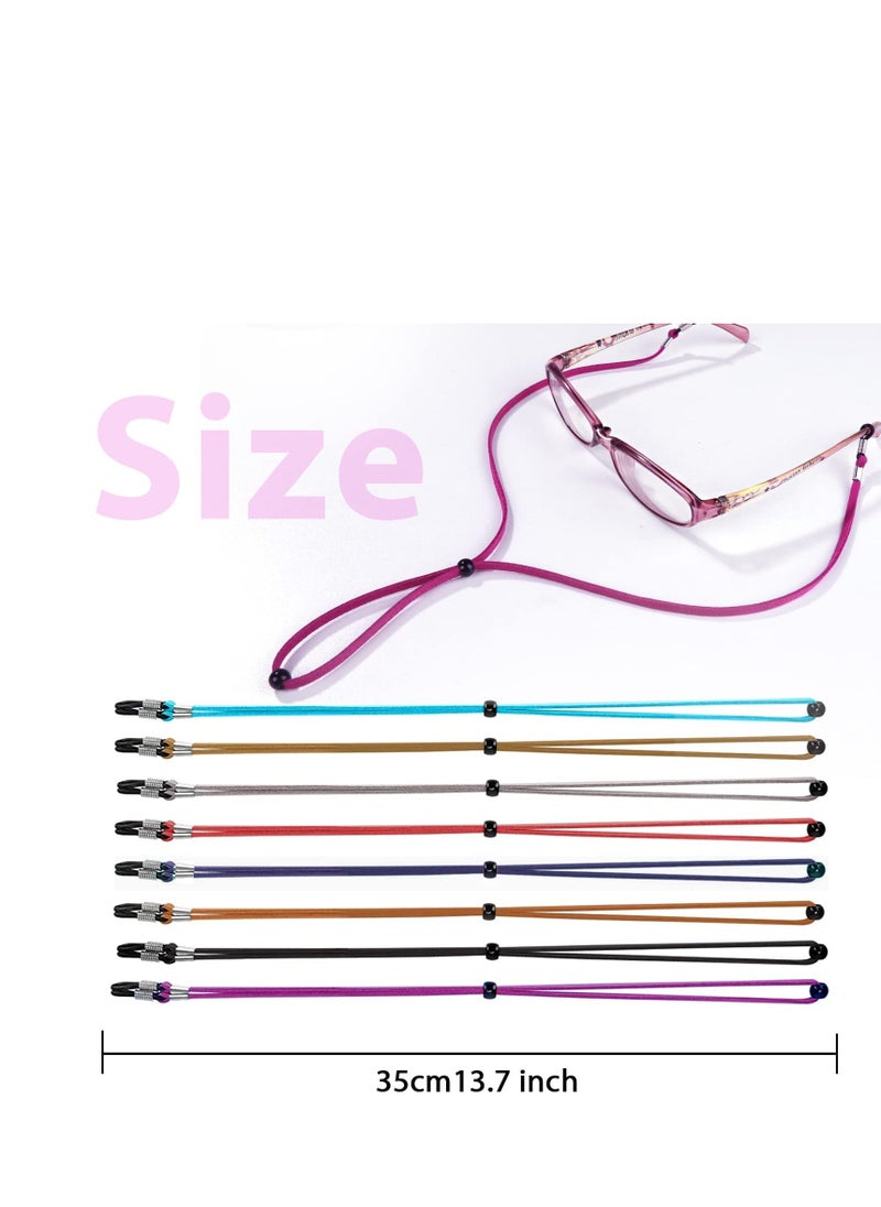 Generic Leather Eyeglass Straps Adjustable Eyewear Retainers Non-slip Eyeglass Chains Lanyard Sport Sunglass Retainer Holder Strap for Men Women Kids  - Image 2