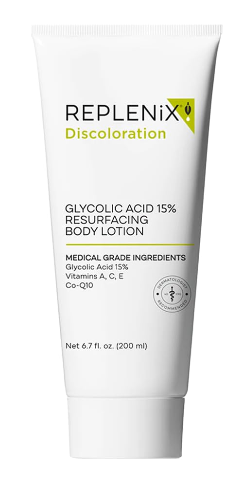Replenix Glycolic Acid 15 Resurfacing Body Lotion MedicalGrade Brightening  Hydrating Exfoliating Cream for Skin Discoloration  Rough Texture 67 fl oz