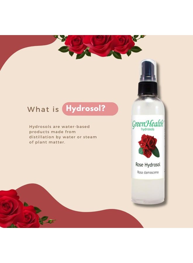 GreenHealth Hydrosol (Floral Water) - 32 fl oz Plastic Jug w/Cap - 100% Pure (NOT Oil) (Rose) - Image 3