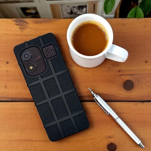 ZAOMA Premium Back Cover Case TPU Compatible for Lava A2 Smart (2025) Dual SIM Keypad Mobile Feature Phone Rugged Case (LA225_RUGBLK) - Image 5