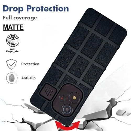 ZAOMA Premium Back Cover Case TPU Compatible for Lava A2 Smart (2025) Dual SIM Keypad Mobile Feature Phone Rugged Case (LA225_RUGBLK) - Image 3