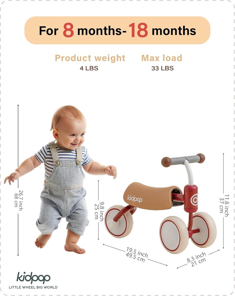 Kidpop دراجات التوازن كيدبوب BEE للمتعلمين الأوائل، دراجة الأطفال الصغار، دراجات الجري - Image 2