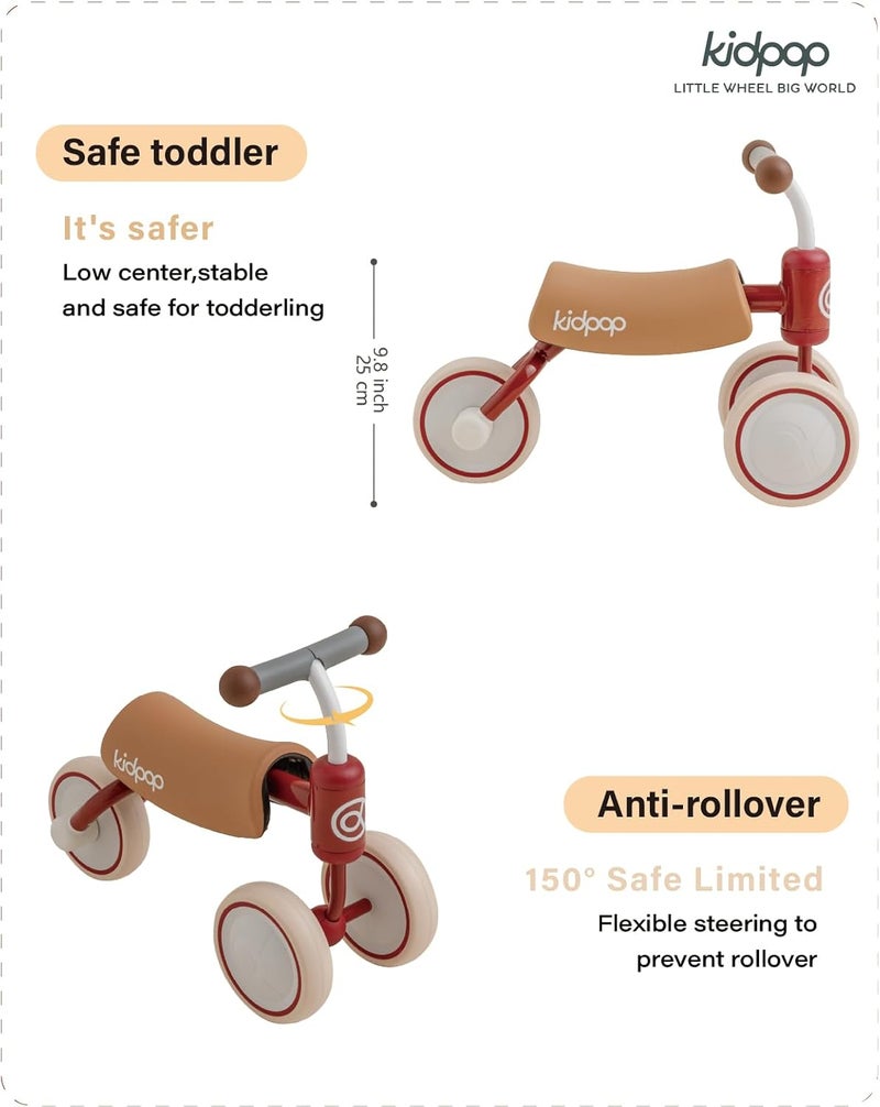Kidpop دراجات التوازن كيدبوب BEE للمتعلمين الأوائل، دراجة الأطفال الصغار، دراجات الجري - Image 3