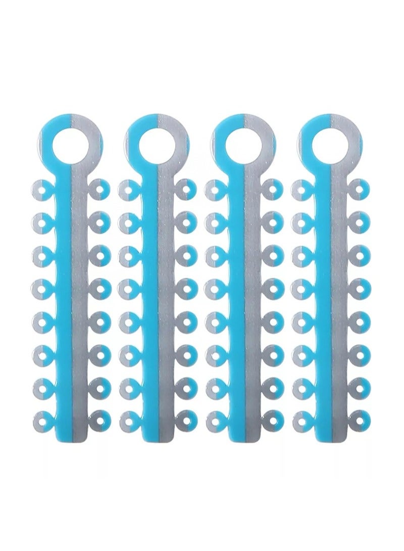 هالونهي ٢٠ عصا (٣٢٠ قطعة) ربطات تقويم أسنان ثنائية اللون، ربطات تقويم أسنان متعددة الألوان، أربطة مطاطية مرنة بحلقة دائرية، أكثر متعة للأطفال والمرضى (أزرق سماوي ورمادي) - Image 1