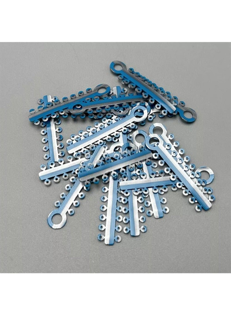 هالونهي ٢٠ عصا (٣٢٠ قطعة) ربطات تقويم أسنان ثنائية اللون، ربطات تقويم أسنان متعددة الألوان، أربطة مطاطية مرنة بحلقة دائرية، أكثر متعة للأطفال والمرضى (أزرق سماوي ورمادي) - Image 3