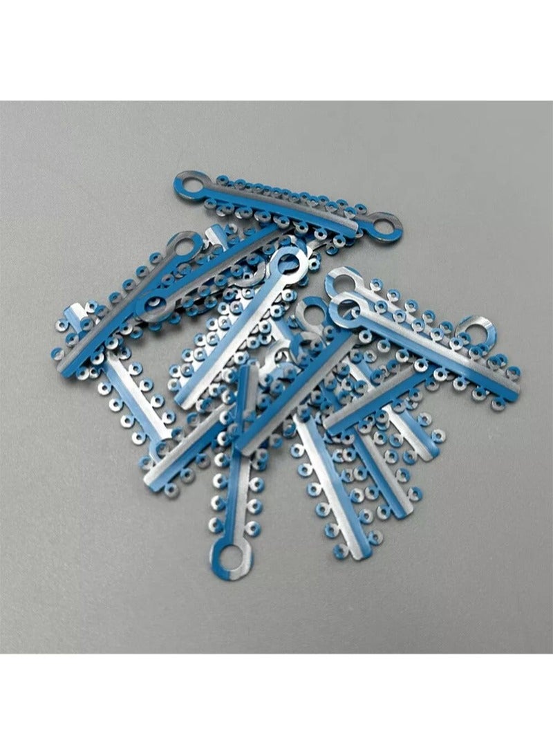 هالونهي ٢٠ عصا (٣٢٠ قطعة) ربطات تقويم أسنان ثنائية اللون، ربطات تقويم أسنان متعددة الألوان، أربطة مطاطية مرنة بحلقة دائرية، أكثر متعة للأطفال والمرضى (أزرق سماوي ورمادي) - Image 4