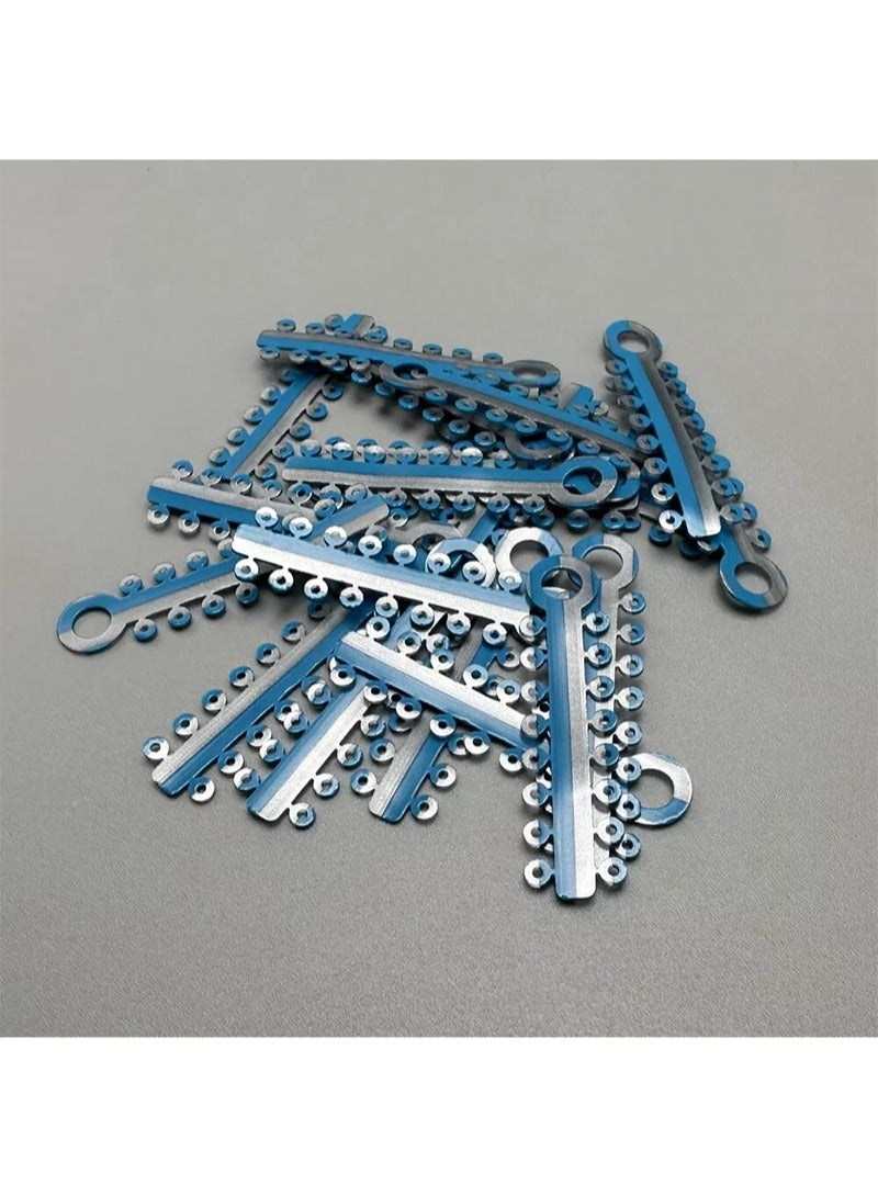 هالونهي ٢٠ عصا (٣٢٠ قطعة) ربطات تقويم أسنان ثنائية اللون، ربطات تقويم أسنان متعددة الألوان، أربطة مطاطية مرنة بحلقة دائرية، أكثر متعة للأطفال والمرضى (أزرق سماوي ورمادي) - Image 5