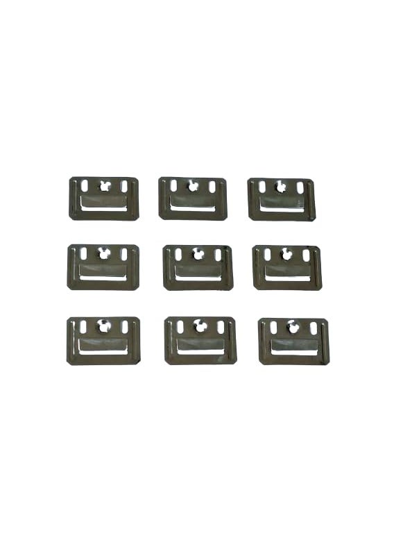 terasabtera terasabtera PVC Wall Panel WPC Louver Cladding Clip SS Stainless Steel Locking Clamps Buckle Interlocking Hanging Bracket Silver for Furniture Fixing Integrated Panels Pack of 100 Pieces  - Image 4