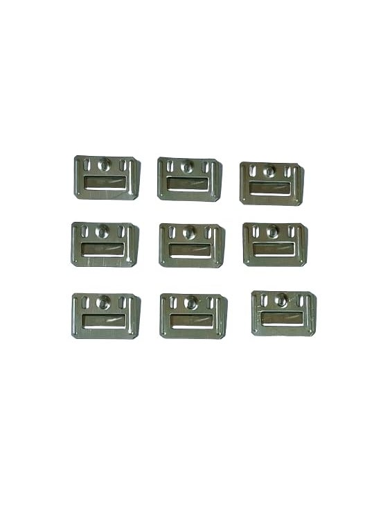 terasabtera terasabtera PVC Wall Panel WPC Louver Cladding Clip SS Stainless Steel Locking Clamps Buckle Interlocking Hanging Bracket Silver for Furniture Fixing Integrated Panels Pack of 100 Pieces  - Image 5