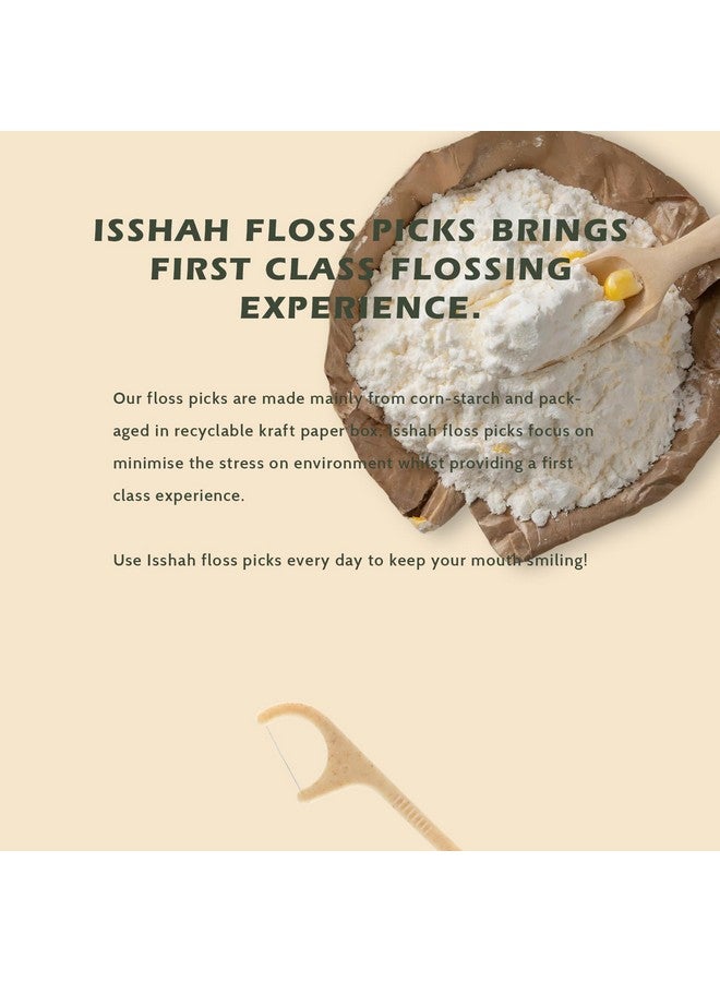 Isshah Natural Dental Floss Picks - 200 Count - PETA Approved, BPA Free, Vegan, Sustainable, Eco Friendly, Natural Dental Flossers by Isshah (Mint) - Image 4