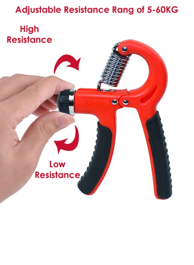 Sports Strength Trainer Hand Grip With Adjustable Resistance, From 5kg to 60Kg, For Fitness Workout, Exercise, Hand Exerciser For Elderly People and Patients For Blood Circulation and Anxiety Relief  - Image 3