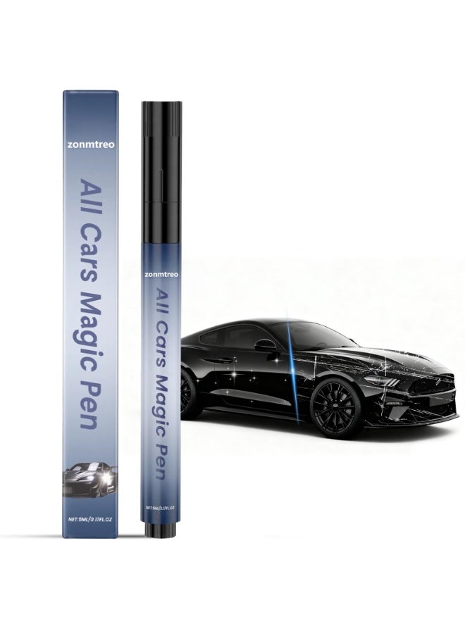 قلم إزالة خدوش السيارات السحري، حل إصلاح احترافي لجميع أنواع السيارات، يعمل على جميع ألوان السيارات لإصلاح الخدوش والعلامات الدوامية والخدوش، طقم ترميم طلاء سهل الاستخدام للحصول على لمسة نهائية سلسة (1) - Image 1